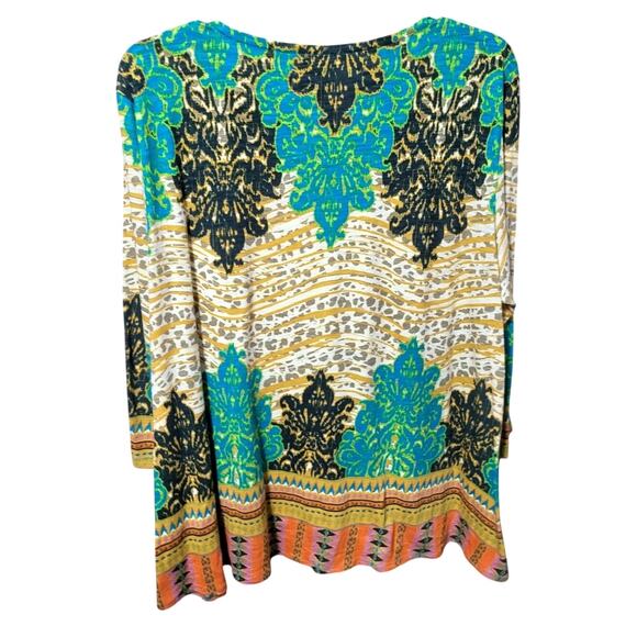 Multiples Long Sleeve India Inspired Front Tie Top - PXL - Picture 2 of 6